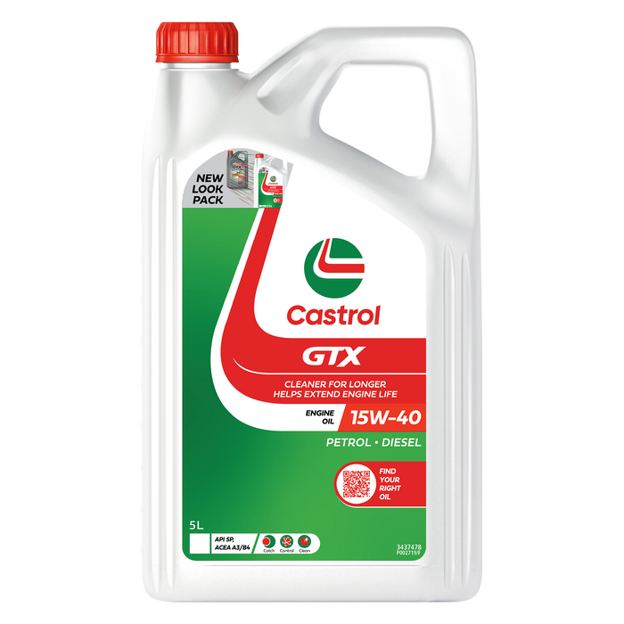 Castrol GTX 15W40 Engine Oil - 5 Litre