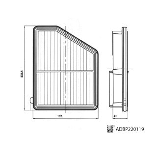 Blue Print Air Filter - ADBP220119 (WA5429 / A1997)