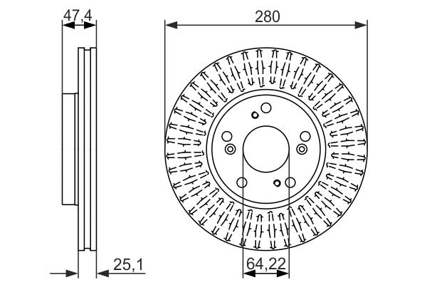 Bosch Brake Disc - BD1470