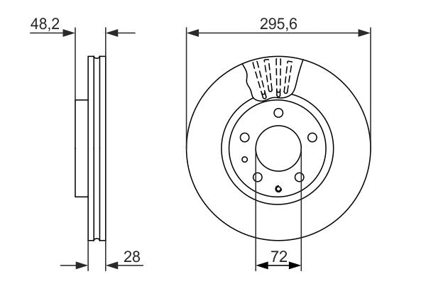 Bosch Brake Disc - BD1588