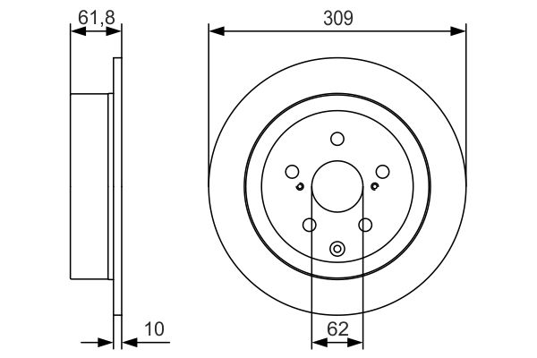 Bosch Brake Disc - BD1802