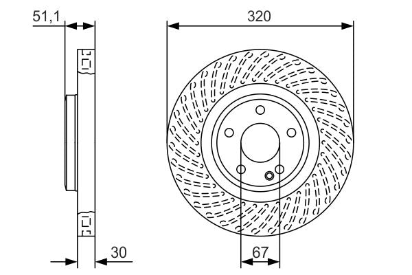 Bosch Brake Disc - BD2130