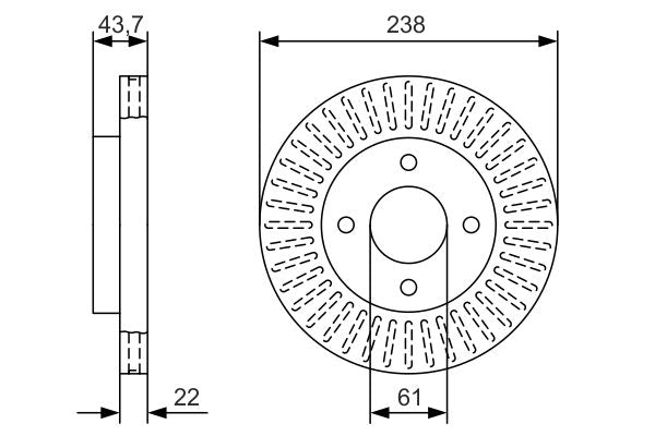 Bosch Brake Disc - BD2147