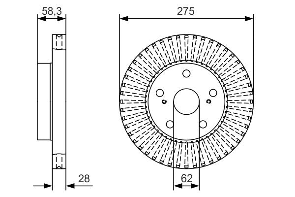 Bosch Brake Disc - BD2157