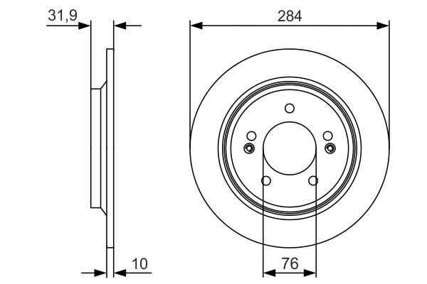 Bosch Brake Disc - BD2235