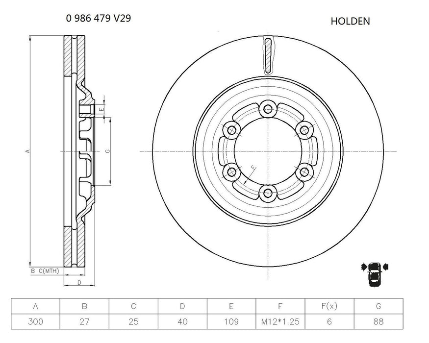 Bosch Brake Disc - BD2262