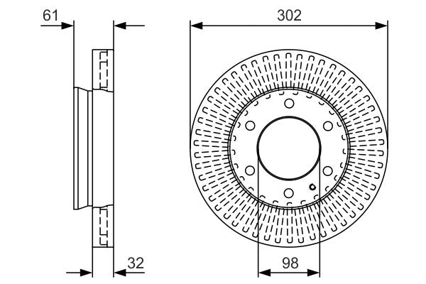 Bosch Brake Disc - BD2266