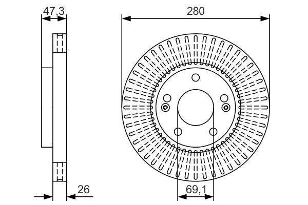 Bosch Brake Disc - BD2273