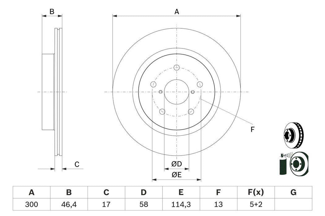 Bosch Brake Disc - BD2550