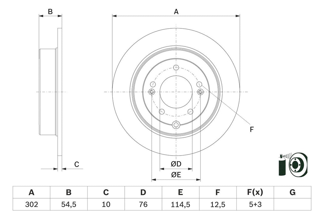 Bosch Brake Disc - BD2646