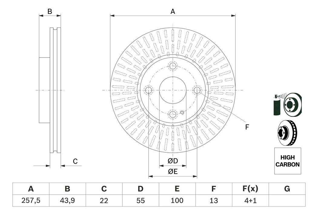 Bosch Brake Disc - BD2657