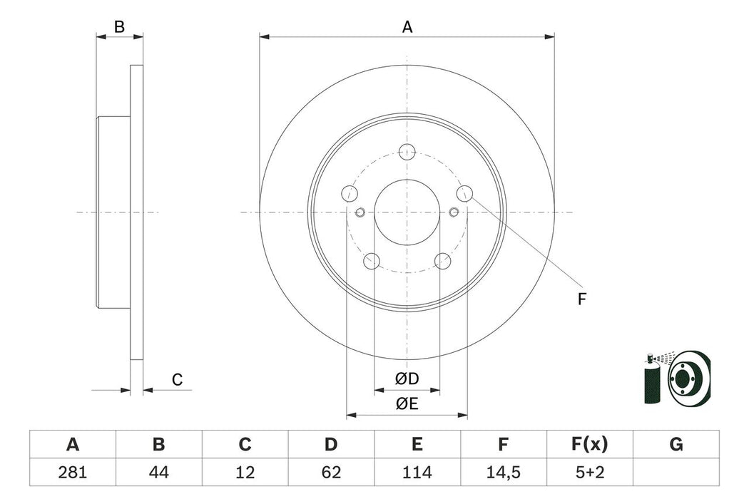 Bosch Brake Disc - BD2737