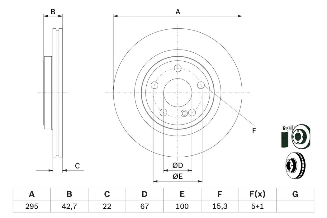 Bosch Brake Disc - BD2820