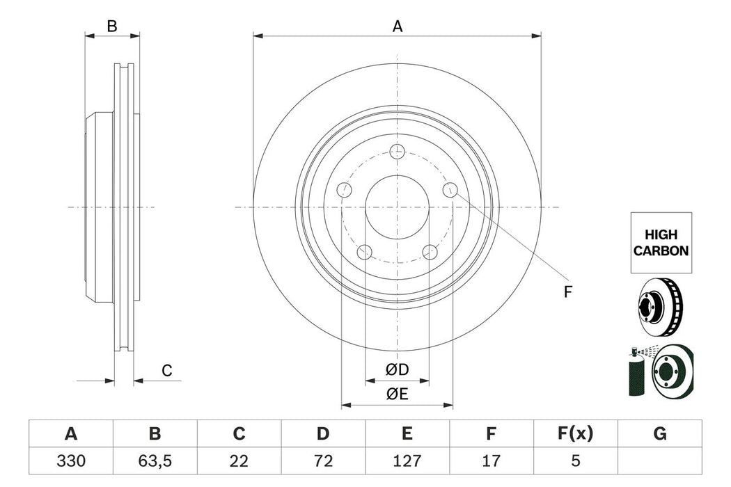 Bosch Brake Disc - BD2928