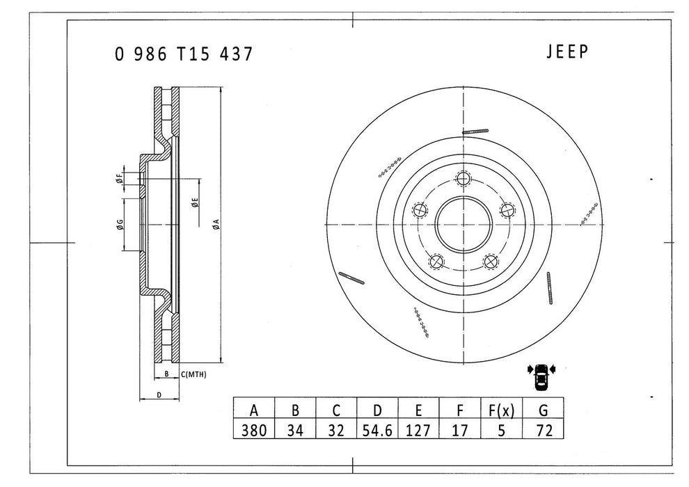 Bosch Brake Disc - BD5437