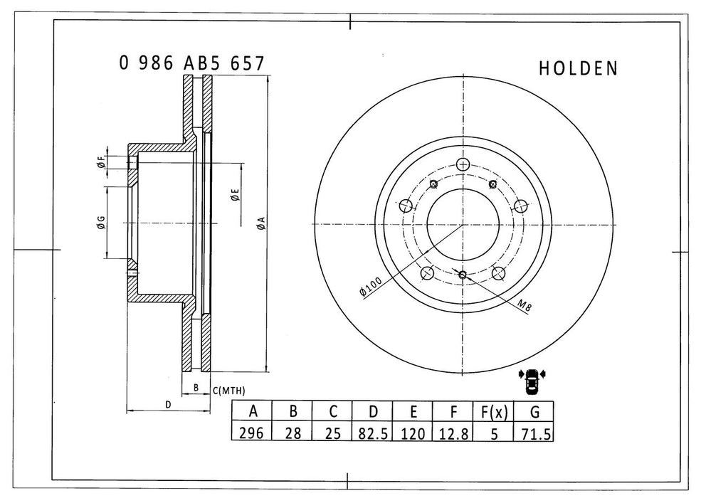 Bosch Brake Disc - PBR040