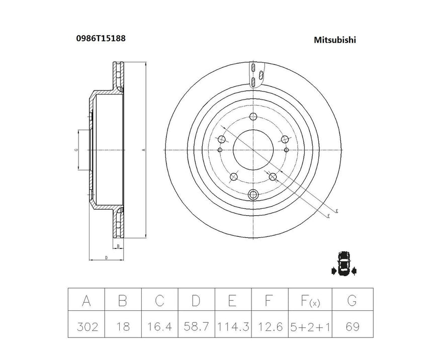 Bosch Brake Disc - PBR2207