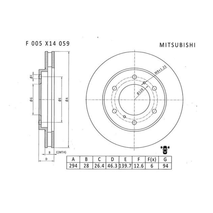 Bosch Brake Disc - PBR2208