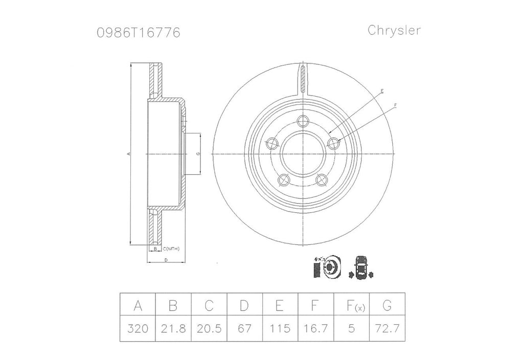 Bosch Brake Disc - PBR2439