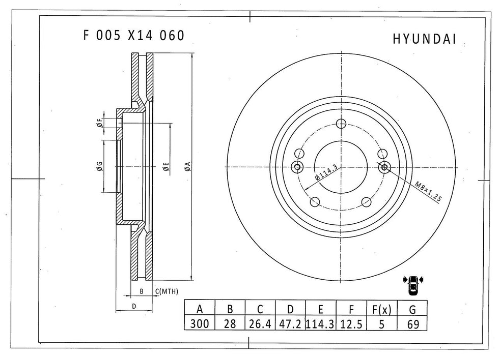 Bosch Brake Disc - PBR2456