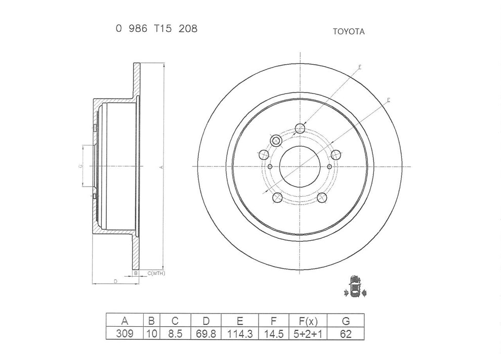 Bosch Brake Disc - PBR2735