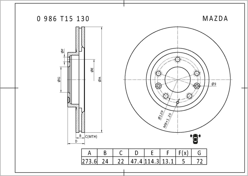 Bosch Brake Disc - PBR2950