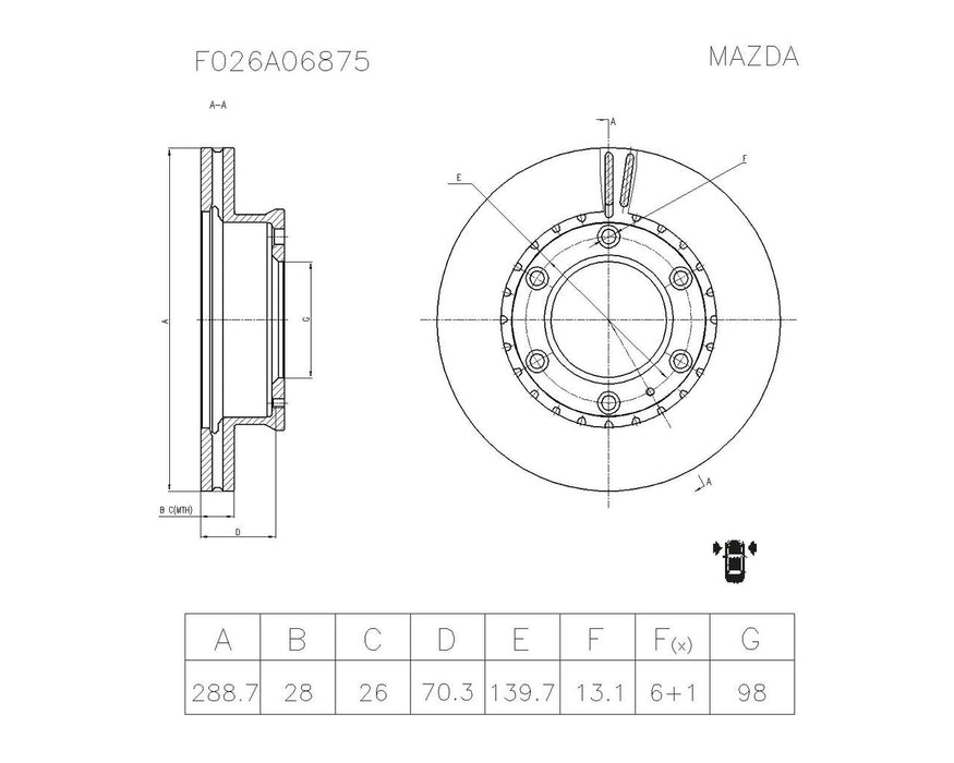 Bosch Brake Disc - PBR2952