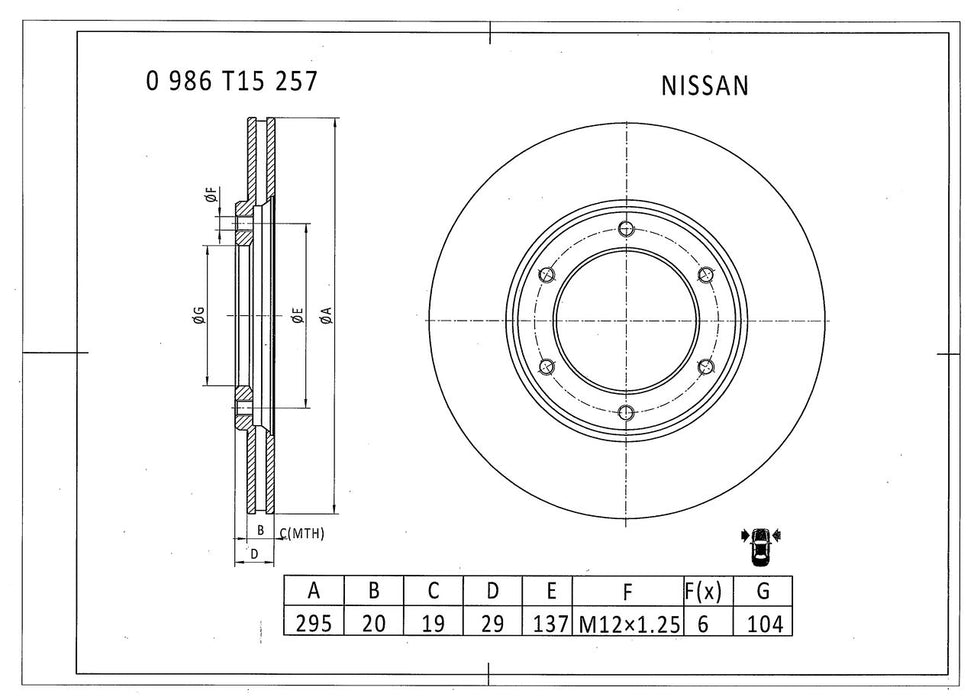 Bosch Brake Disc - PBR329