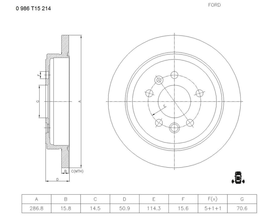 Bosch Brake Disc - PBR503