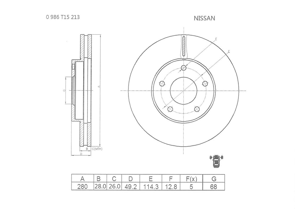 Bosch Brake Disc - PBR573