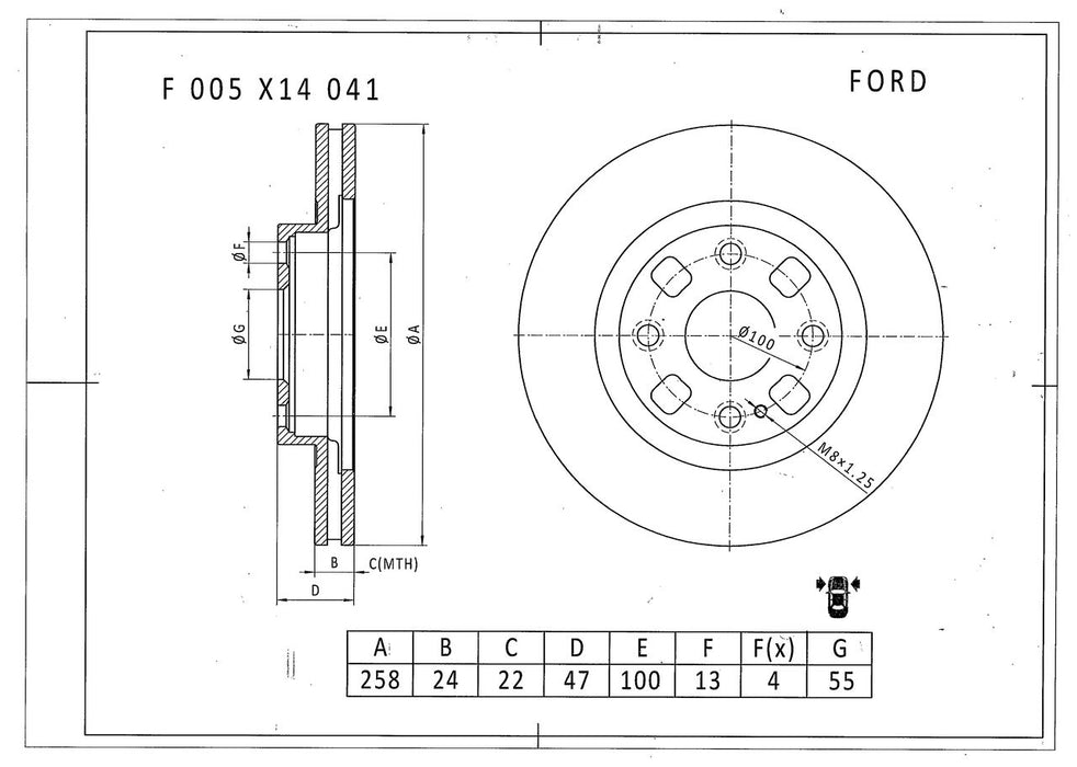 Bosch Brake Disc - PBR576