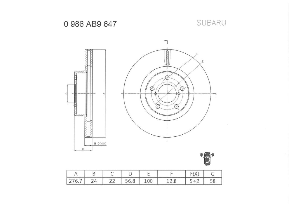 Bosch Brake Disc - PBR642