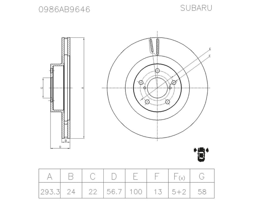 Bosch Brake Disc - PBR650