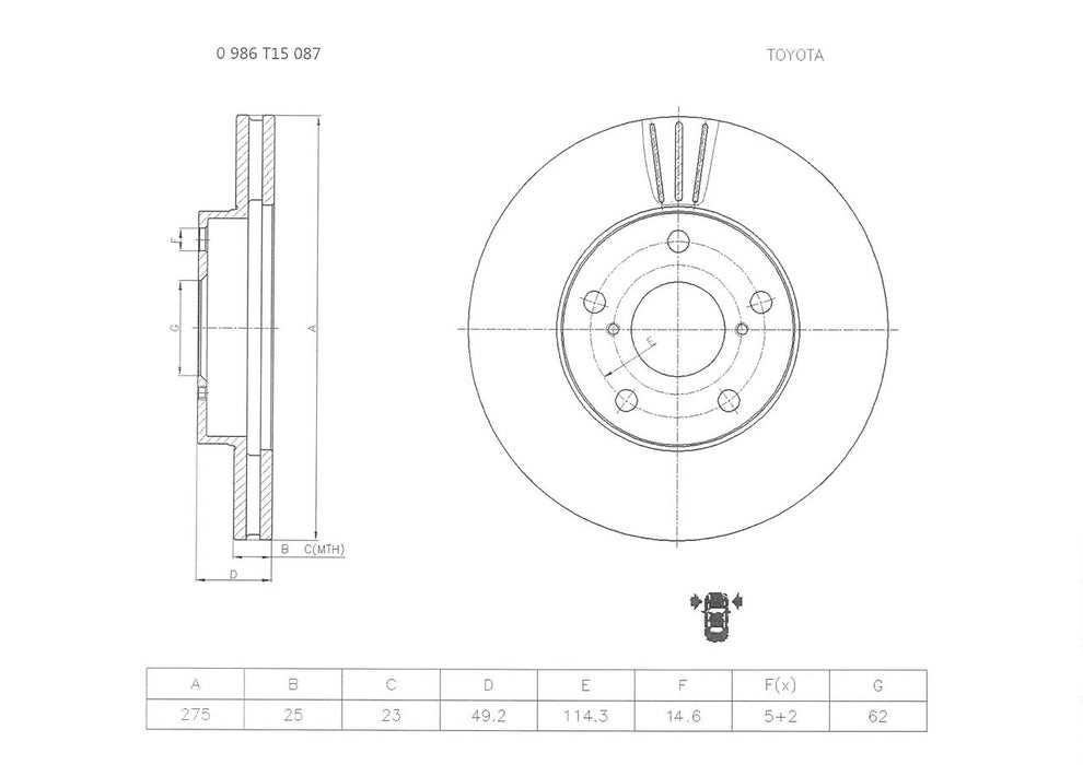 Bosch Brake Disc - PBR692