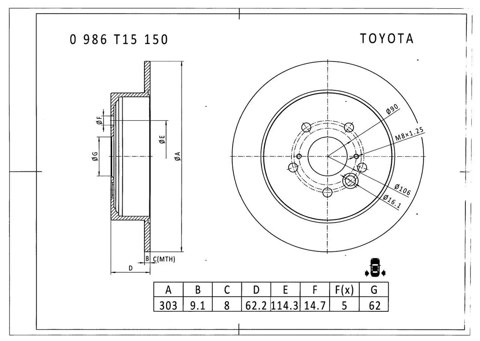 Bosch Brake Disc - PBR693