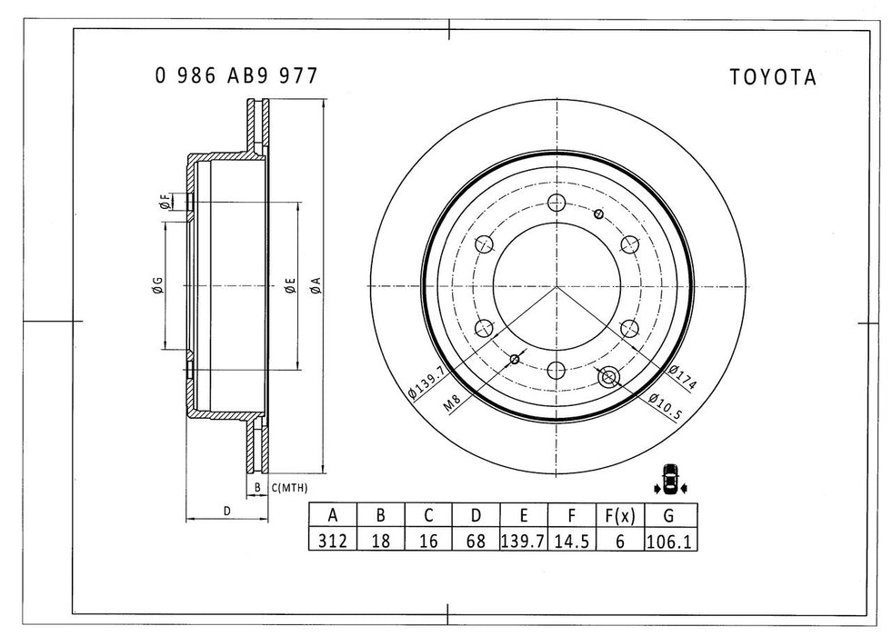 Bosch Brake Disc - PBR787