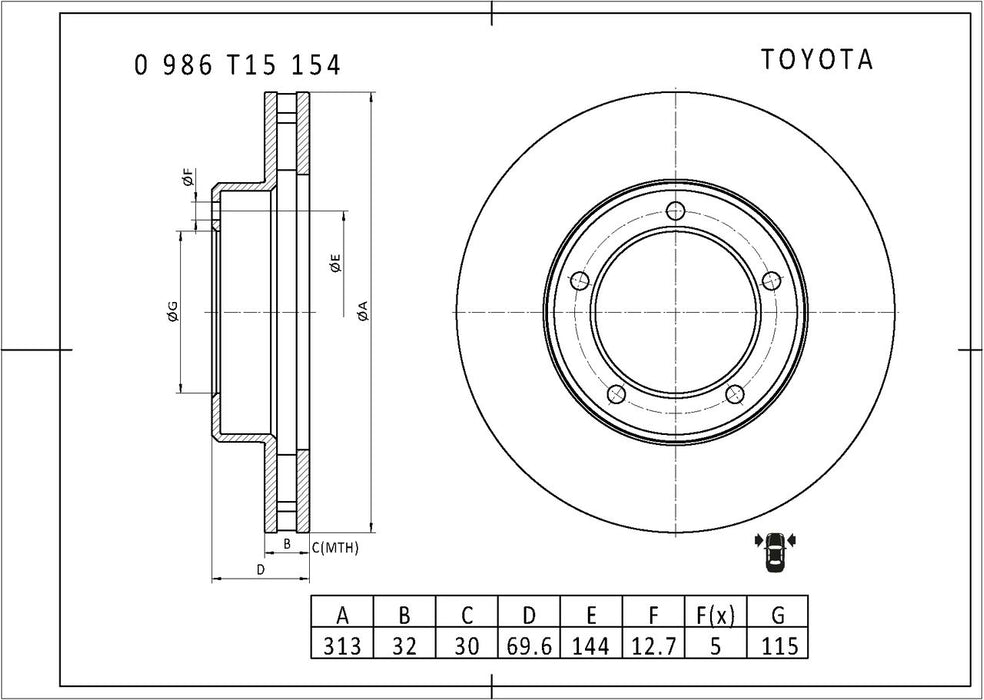 Bosch Brake Disc - PBR788