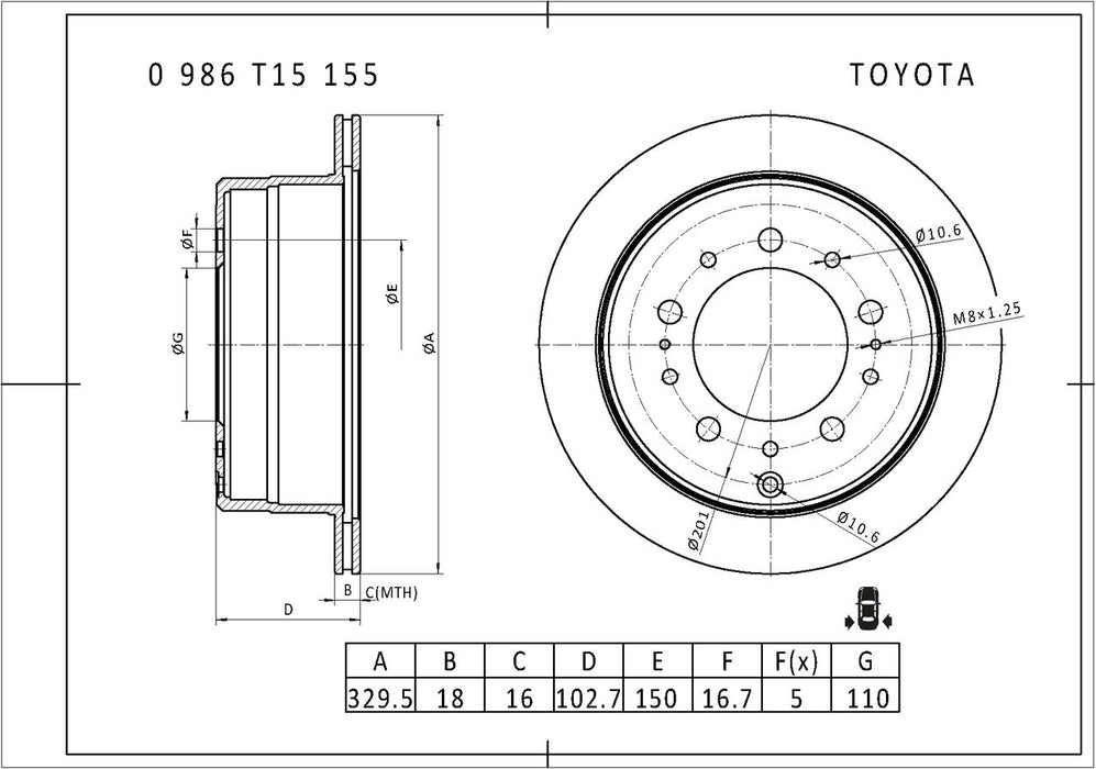 Bosch Brake Disc - PBR789