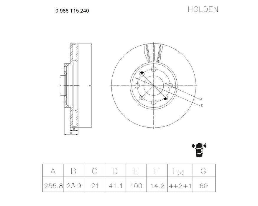 Bosch Brake Disc - PBR817