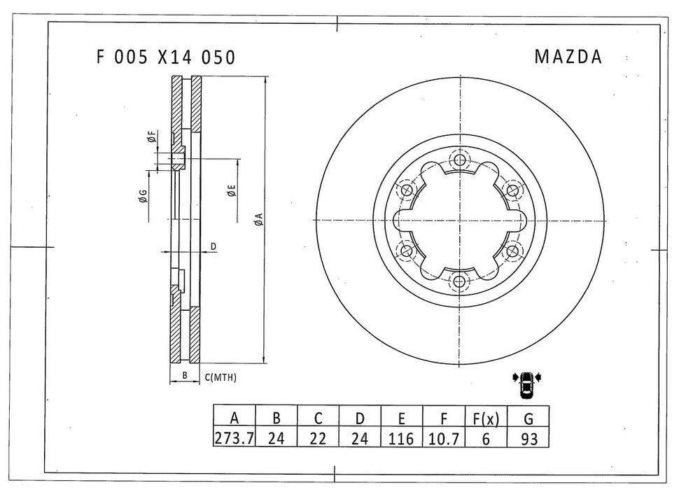 Bosch Brake Disc - PBR964