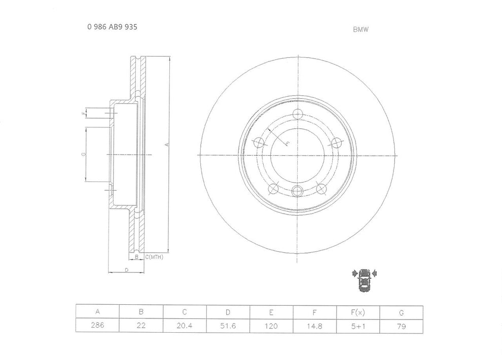 Bosch Brake Disc - PBR979