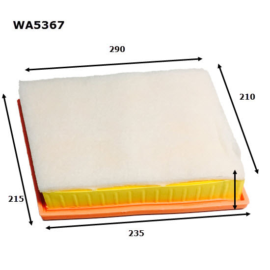 Wesfil Air Filter - WA5367 (A1878)