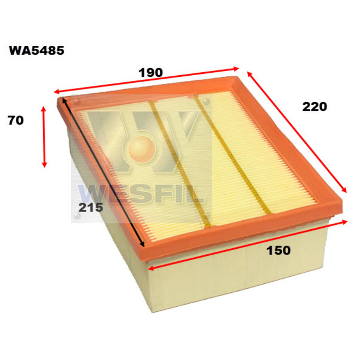 Wesfil Air Filter - WA5485 (A1985)