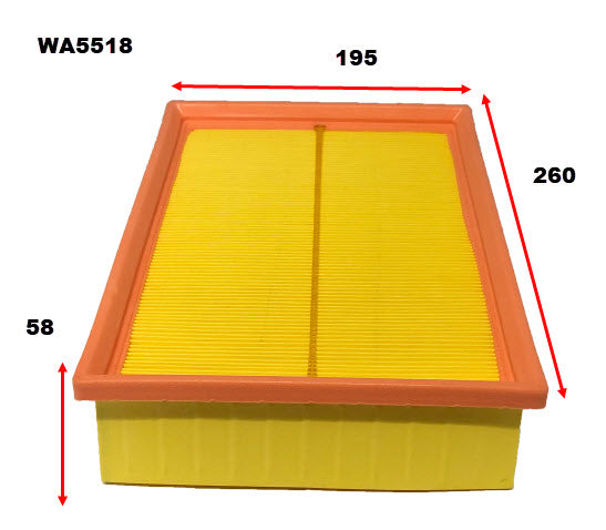 Wesfil Air Filter - WA5518 (A1961)