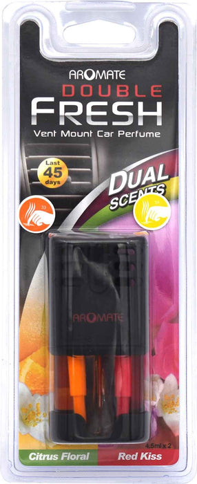 Air Freshener - Dual Scent Vent Bottle (Citrus Floral & Red Kiss)