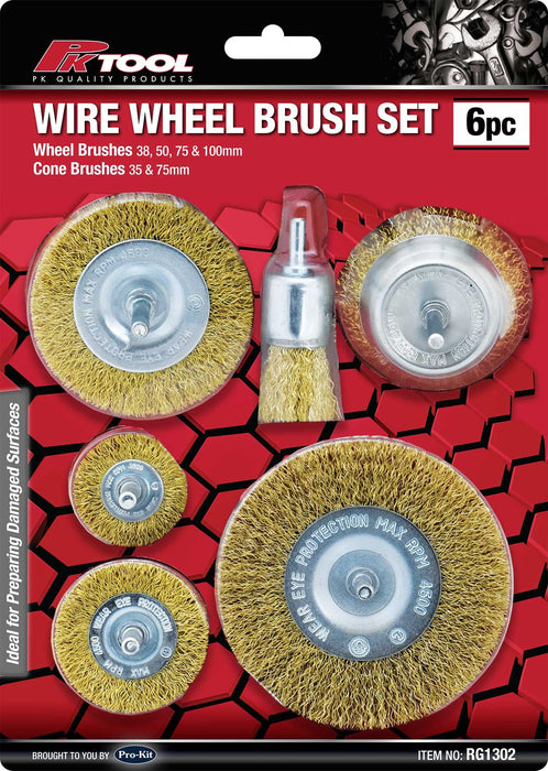 Wire Wheel Brush Set - 6 Piece