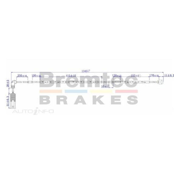 Bremtec Brake Pad Sensor - BTS11 - A1 Autoparts Niddrie
