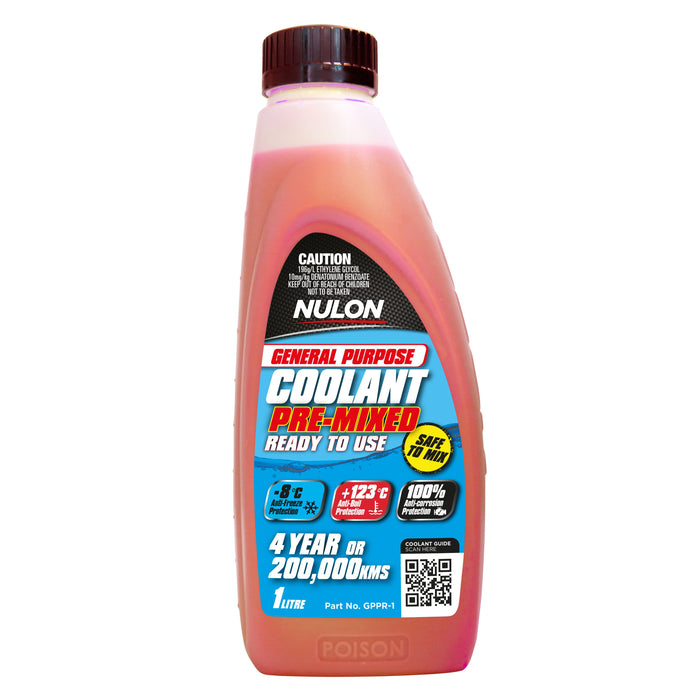 Nulon General Purpose Coolant Premix (Red) - 1 Litre