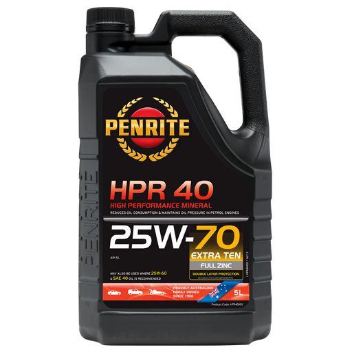 Penrite HPR40 25W70 - 5Ltr - A1 Autoparts Niddrie
