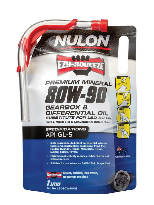 Nulon Premium Mineral 80W-90 Gearbox & Differential Oil - 1 Litre